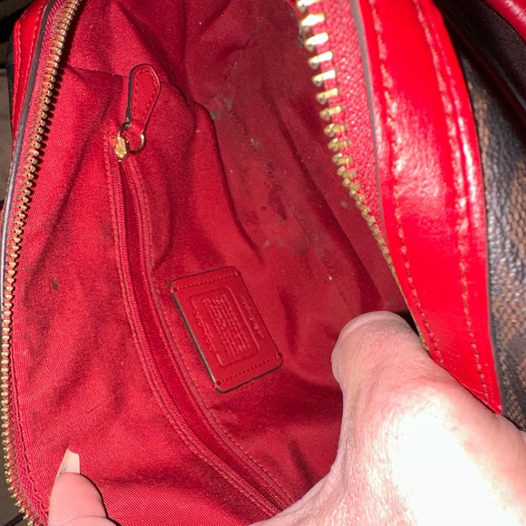 COACH Rowan Satchel In Signature Canvas with long strap VERY GOOD CONDITION - Picture 8 of 10